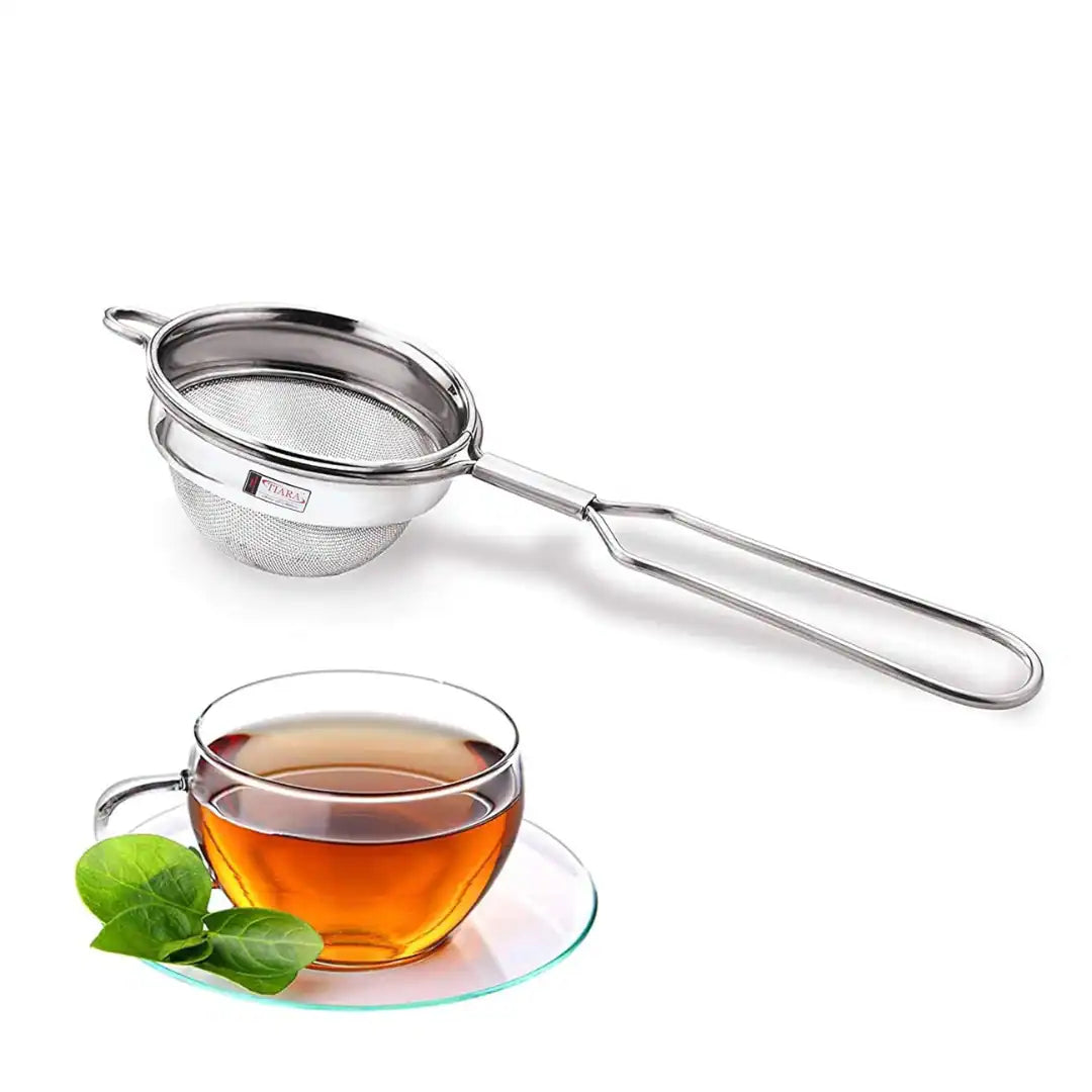 Stainless Steel Tea Strainer with Handle - 9cm Diameter