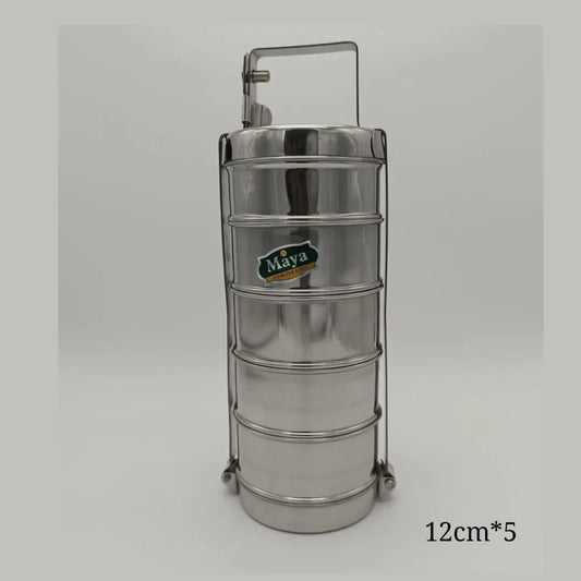 Stainless Steel Tiffin Carrier - 5 Tier (12cm)