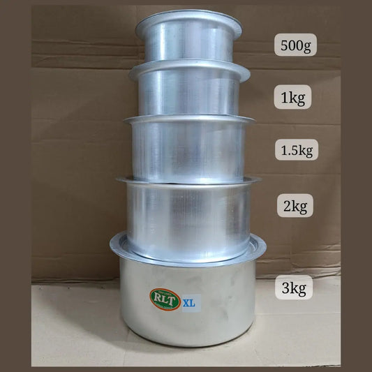 5-Piece Aluminum Saucepan Set 500g to 3kg