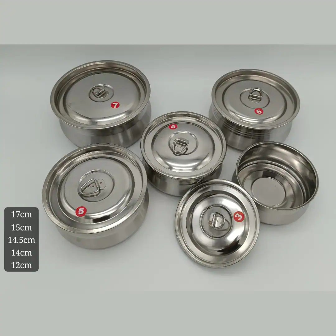 5-Piece Stainless Steel Stock Pot Set with Lids