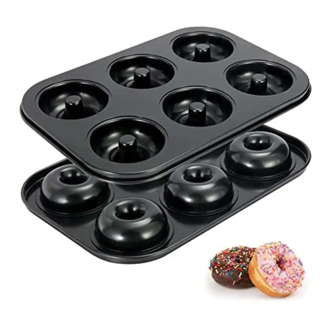 6-Cavity Non-Stick Doughnut Mold Tray