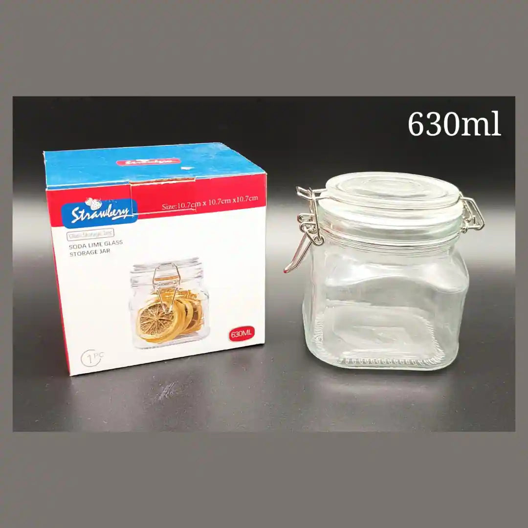 Soda Lime Glass Storage Jar 630ml/1110ml/1500ml/1870ml