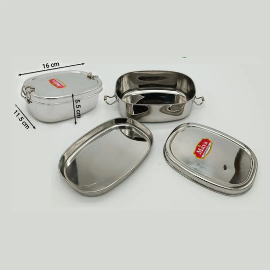 Stainless Steel Heavy Lunch Box - 16cm, No.1 Quality