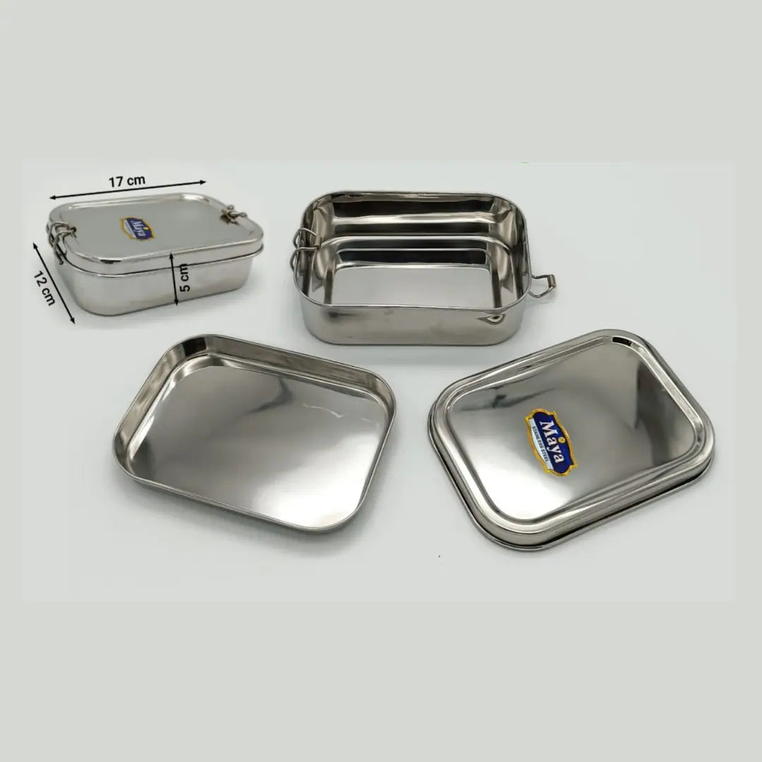 Stainless Steel Heavy Lunch Box - 17cm, No.1 Quality