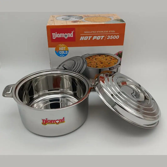 Diamond Insulated Stainless Steel Hot Pot 1.5L/2.5L/3.5L