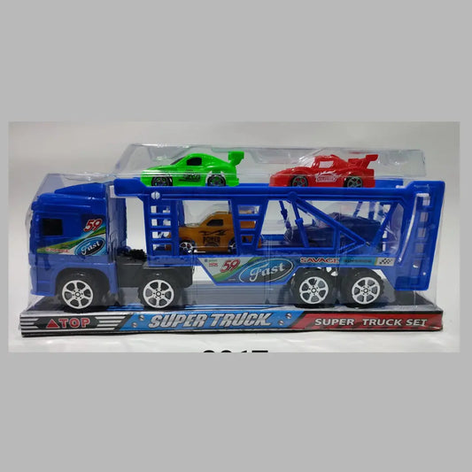 Super Truck Set with 4 Mini Cars 