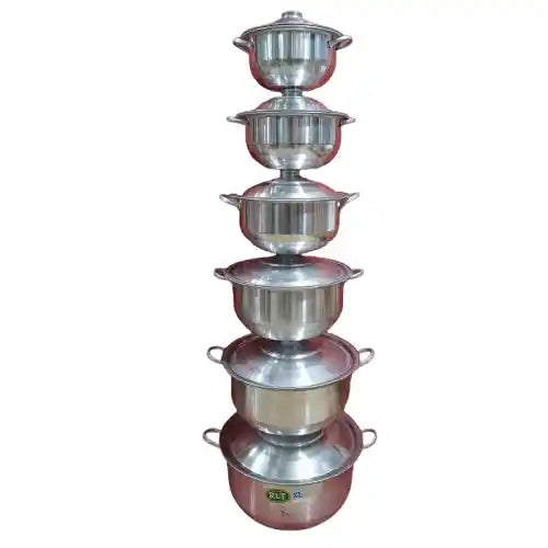 6-Piece Aluminum Saucepan Set 250g to 3kg