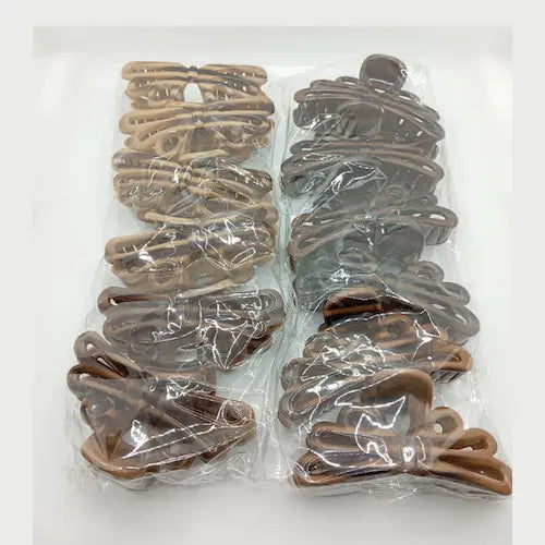 Plastic Hair Claw Clips 12pcs Set for Women Butterfly Shaped