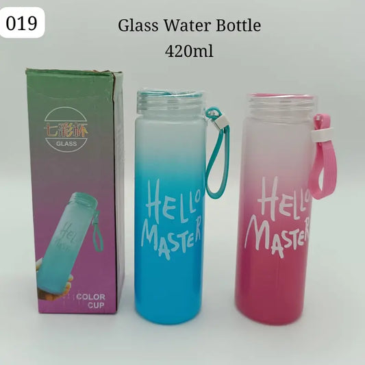 420ml Glass Water Bottle Random Color 1 Piece