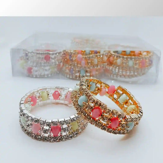 Ornate Multi-Design Bangle Set (12 Pieces)