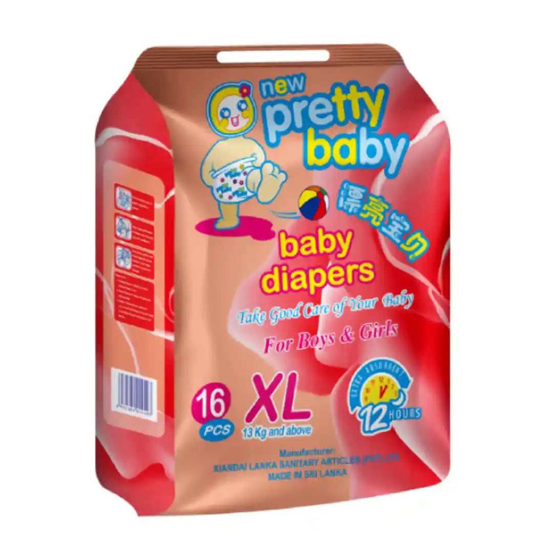 Pretty Baby Diapers 16pcs Pack S/M/L/XL