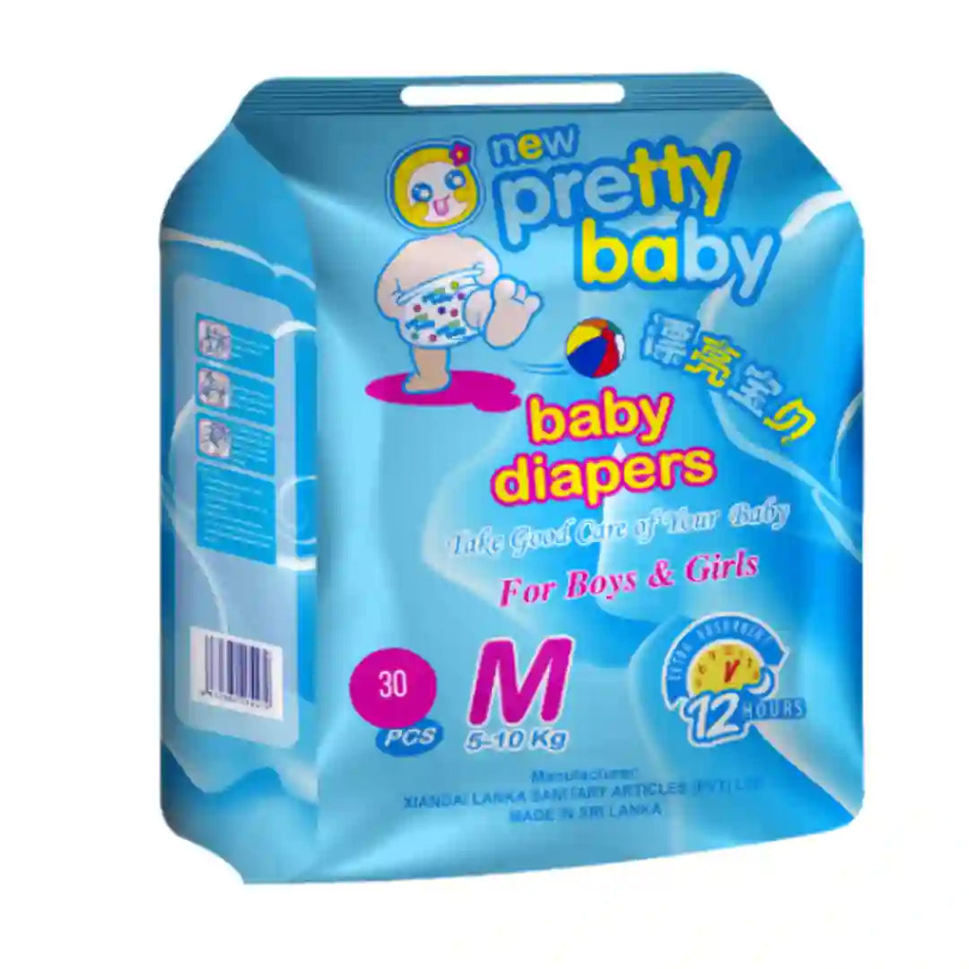 Pretty Baby Diapers 30pcs Pack S/M/L/XL