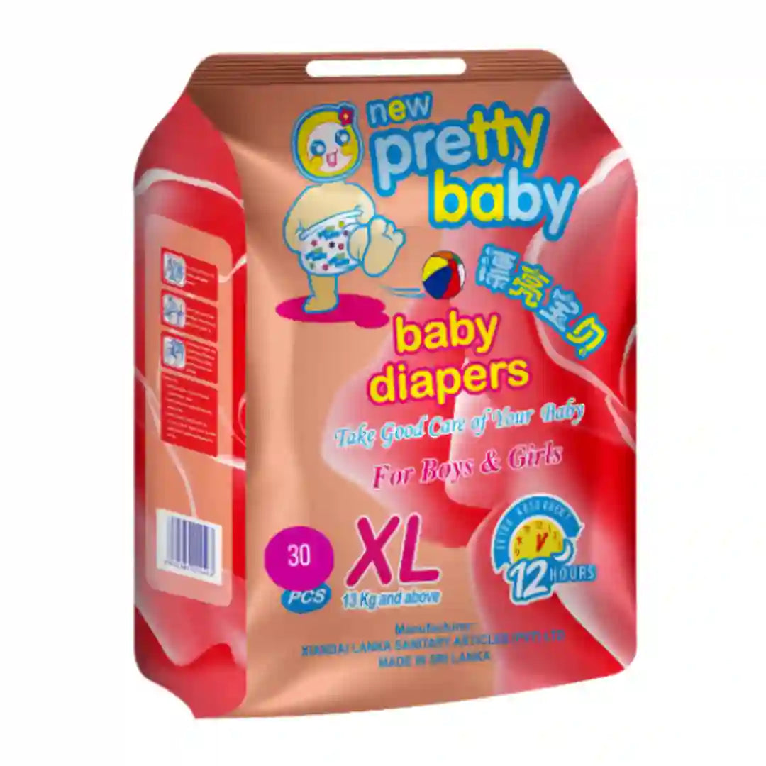 Pretty Baby Diapers 30pcs Pack S/M/L/XL