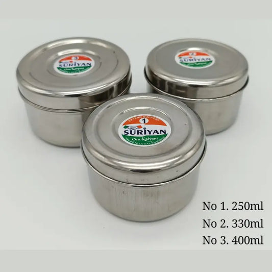 Suriyan 3-Piece Stainless Steel Tiffin Box Set Small