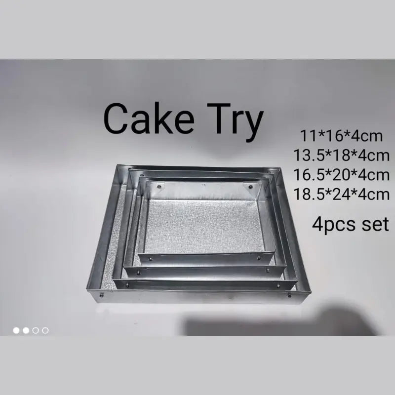 4-Piece Aluminum Baking Tray Set