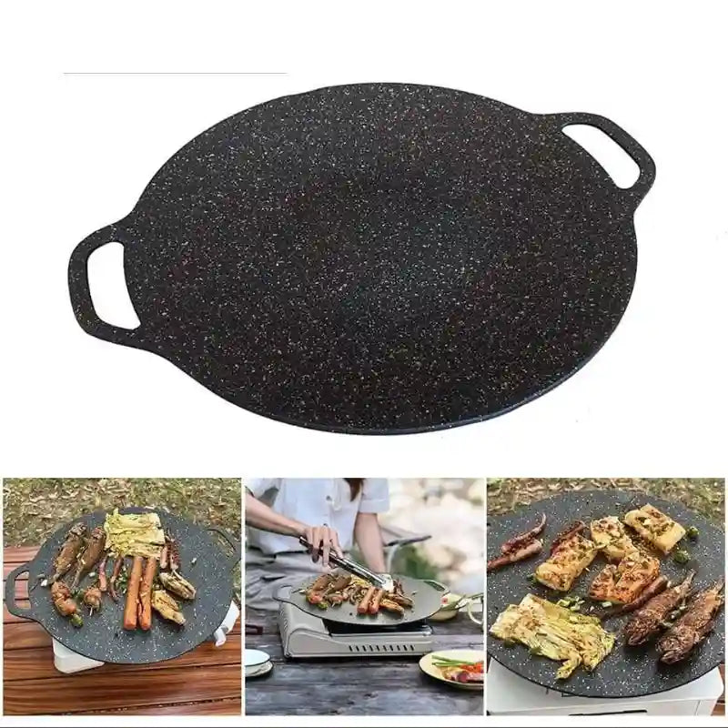 Portable Non-Stick Frying Pan for Camping, BBQ, and Outdoor Cooking