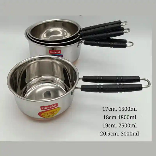 Heavy-Duty Silver Saucepan