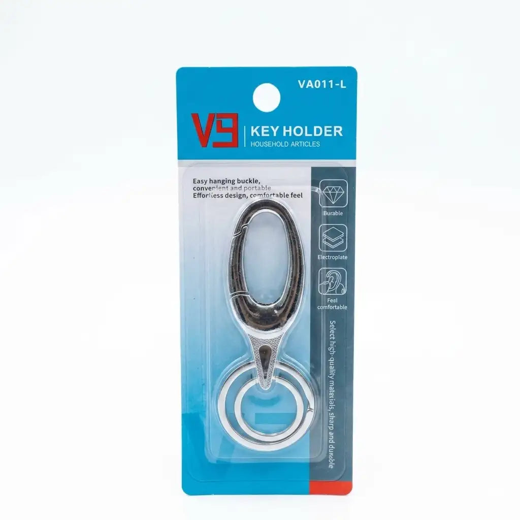 V9 Heavy Duty Metal Key Holder Carabiner Keychain – Durable Quick Release Key Ring
