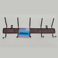 Wall-Mounted Metal Coat Rack – 10 Hooks, Dual Row Organizer with Woven Design