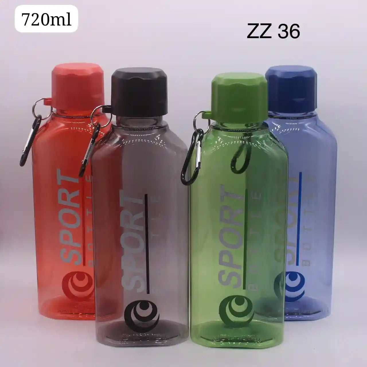 720ml Sports Water Bottle with Carabiner - Random Color