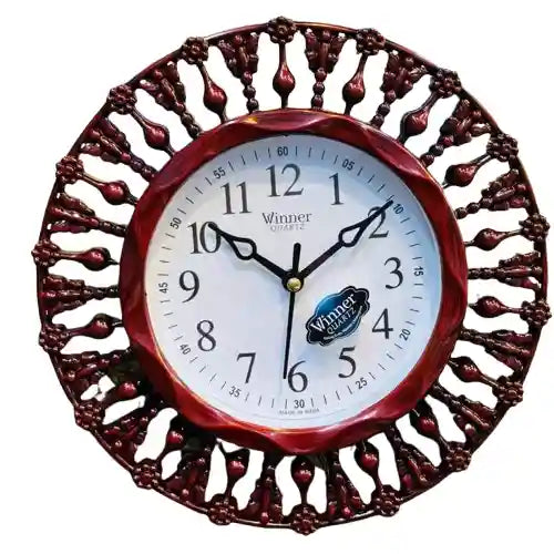 Intricate Coral Design Wall Clock 10x10 Inch