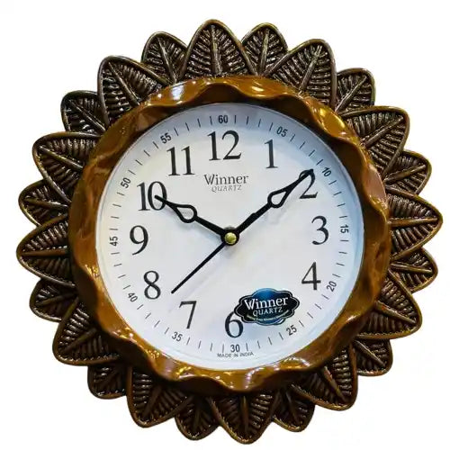 Vintage Sunflower Design Wall Clock 10x10 inch