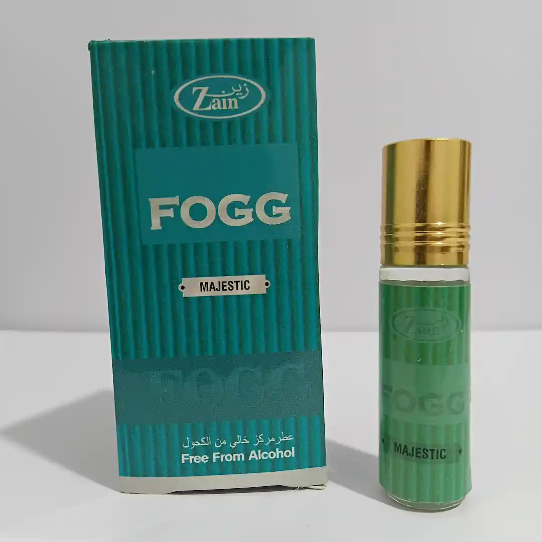Zain Perfumes Fogg Majestic 6ml Attar – Long-Lasting Oriental Woody Fragrance Oil for Men