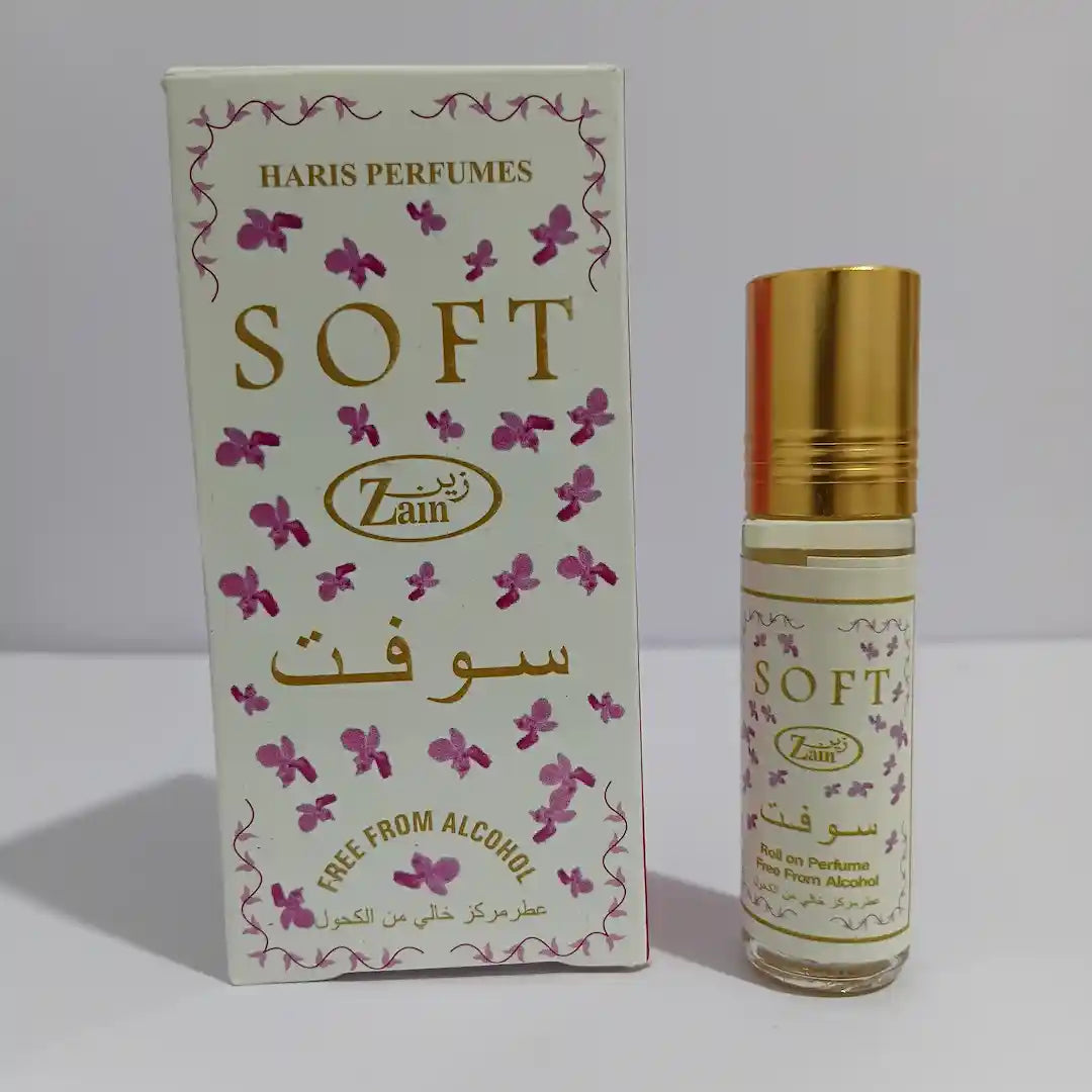 Zain Perfumes Soft 6ml Attar – Sweet Floral Musk Concentrated Perfume Oil for Women