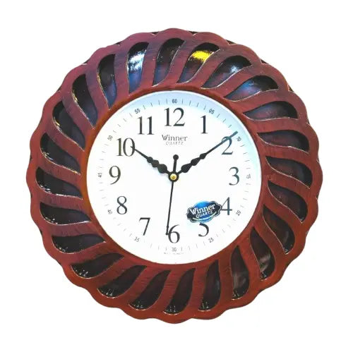 Winner Quartz 12x12 Inch Wooden Frame Wall Clock