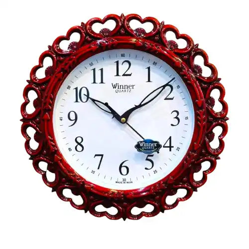 Elegant 12x12 Inch Baroque Style Plastic Wall Clock