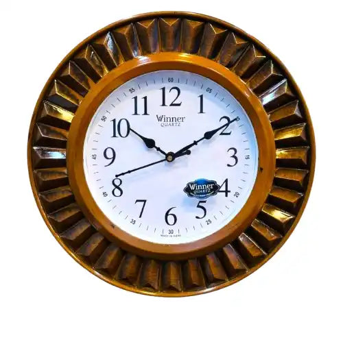 Classic 12x12 Inch Gold Frame Plastic Wall Clock