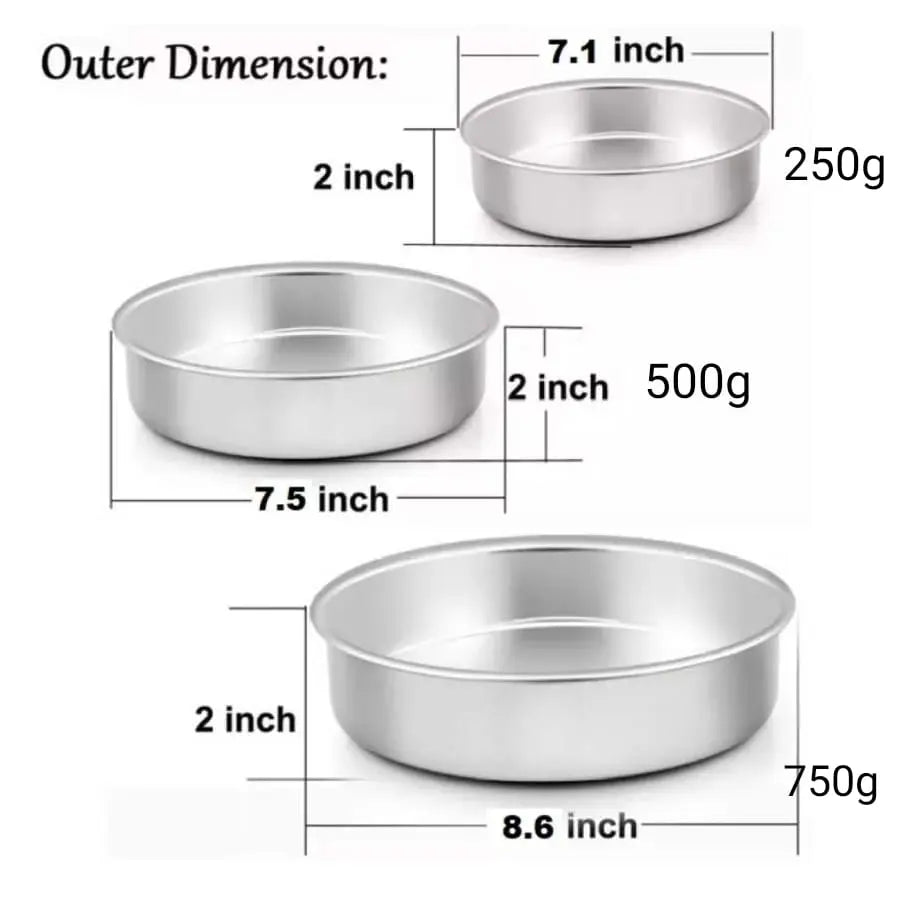 3-Piece Aluminum Baking Tray Set