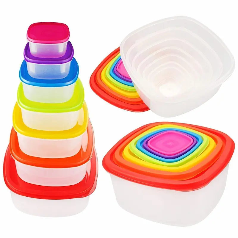 7-Piece Colorful Nesting Storage Container Set