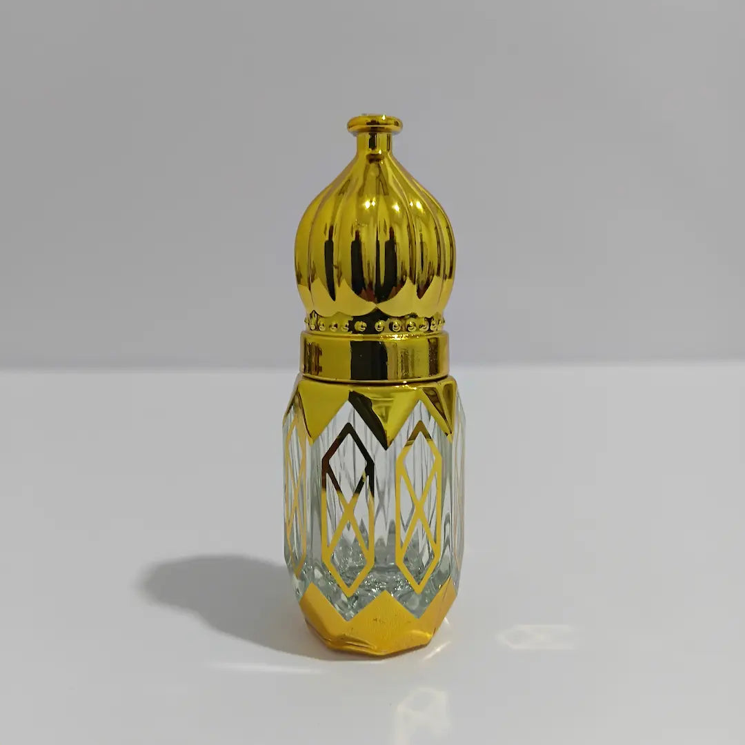 Mini Empty Attar Bottle 3ml – Gold & Black Decorative Styles