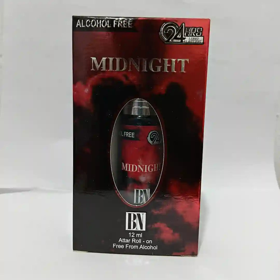 BN Perfumes Midnight 12ml Attar – Deep & Captivating Oil Fragrance