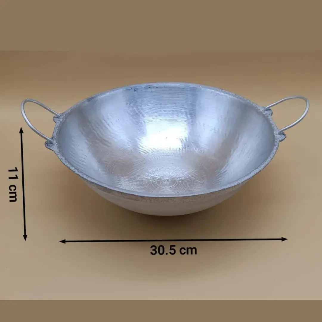 Aluminium Traditional Frying Pan (9 Sizes Available) – Heavy-Duty Sri Lankan Thachchi Kadai / Wok