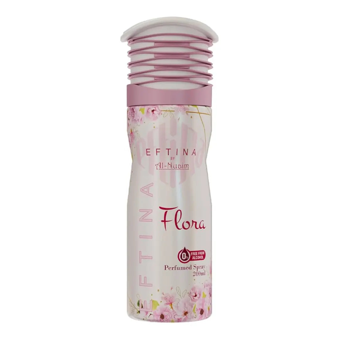 Al Nuaim Eftina Flora – 200ML Perfumed Spray | Elegant Floral & Powdery Scent
