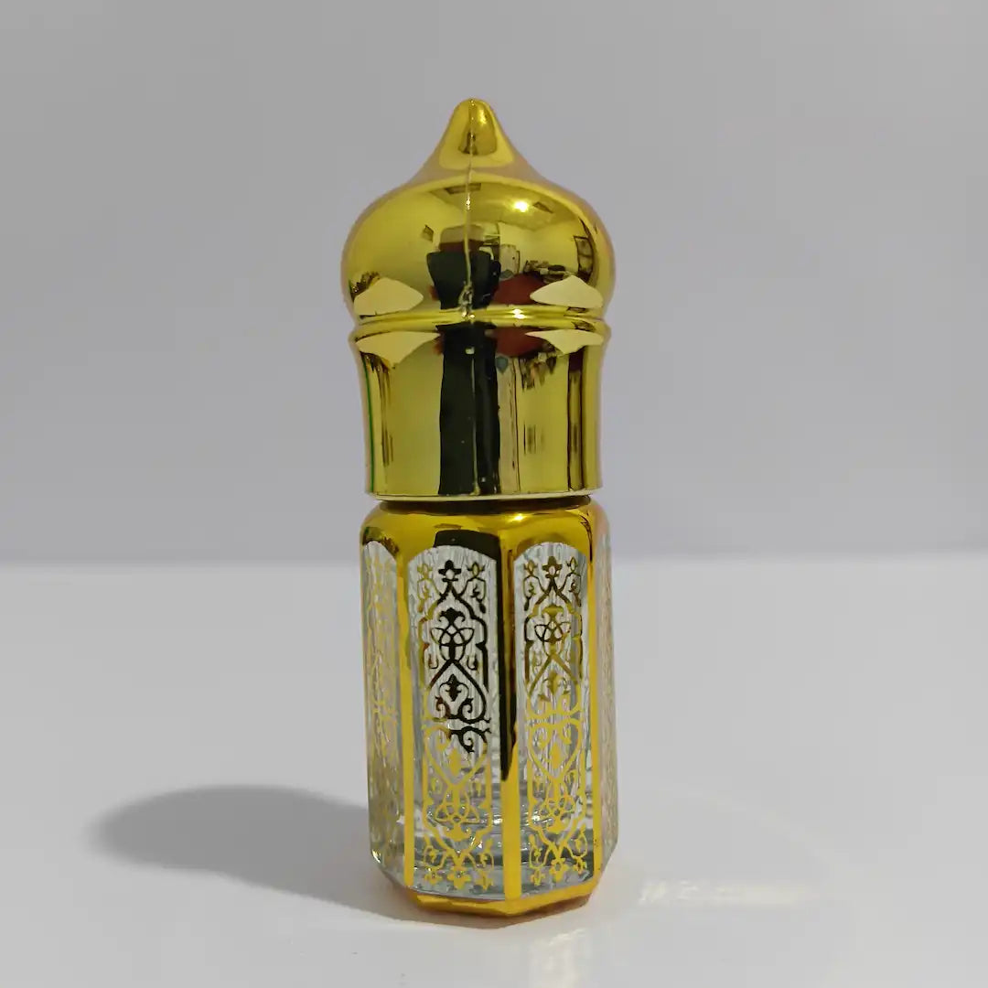 Mini Empty Attar Bottle 3ml – Gold & Black Decorative Styles