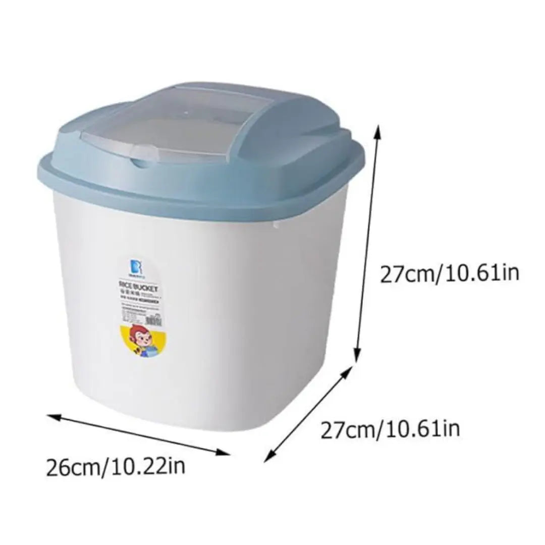 10kg Rice Storage Bucket with Flip Lid – Airtight, BPA-Free, Multi-Grain Organizer