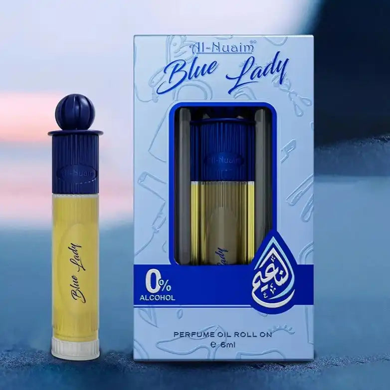 Al Nuaim Blue Lady 6ml Attar – Long-Lasting Alcohol-Free Perfume Oil for Women
