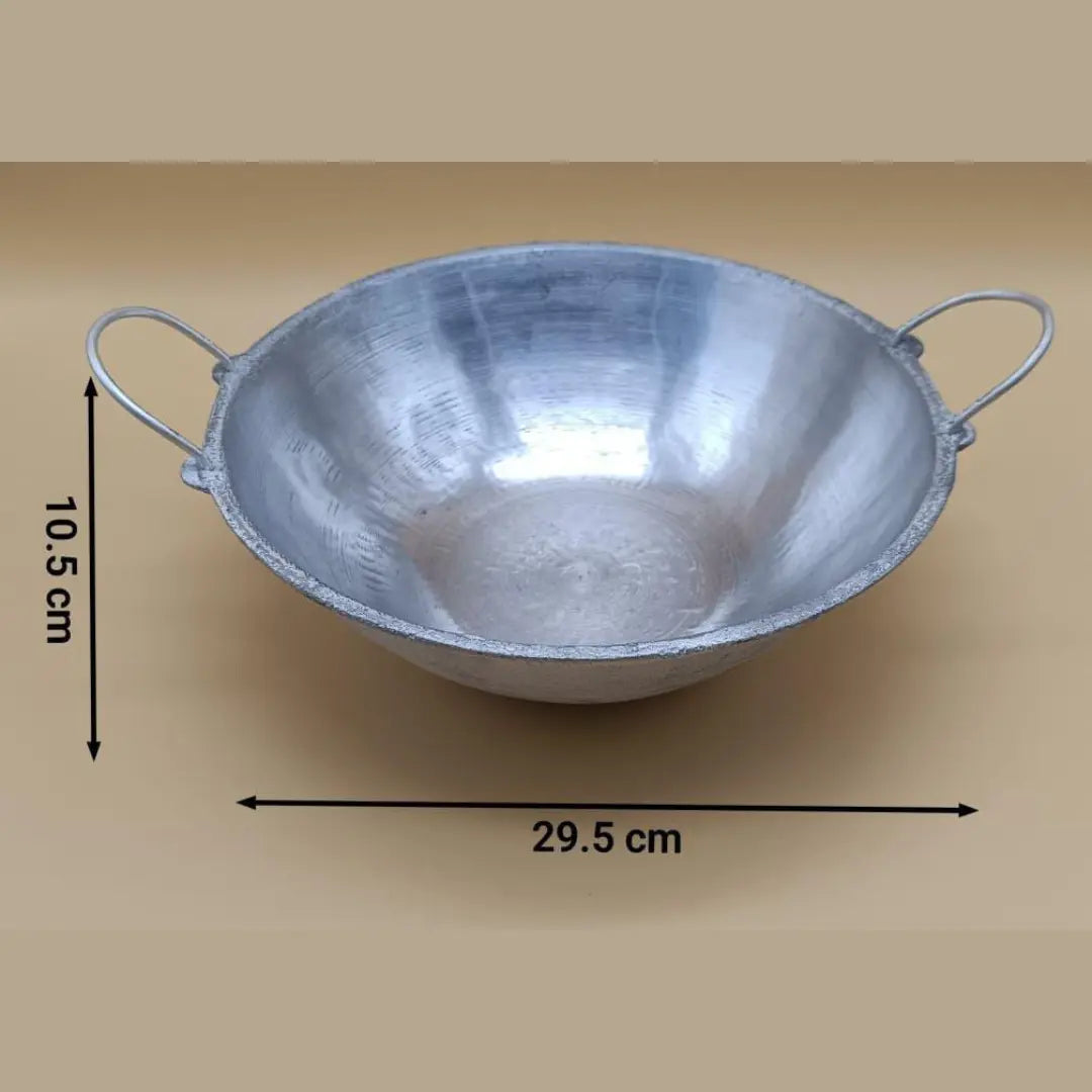 Aluminium Traditional Frying Pan (9 Sizes Available) – Heavy-Duty Sri Lankan Thachchi Kadai / Wok