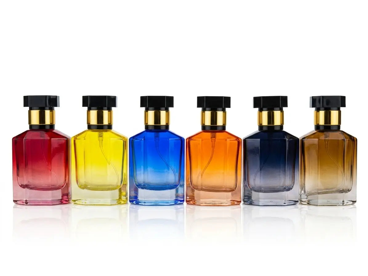Empty Refillable Decant Glass Perfume Spray Bottle – 25ml, Gradient Colors (Random)