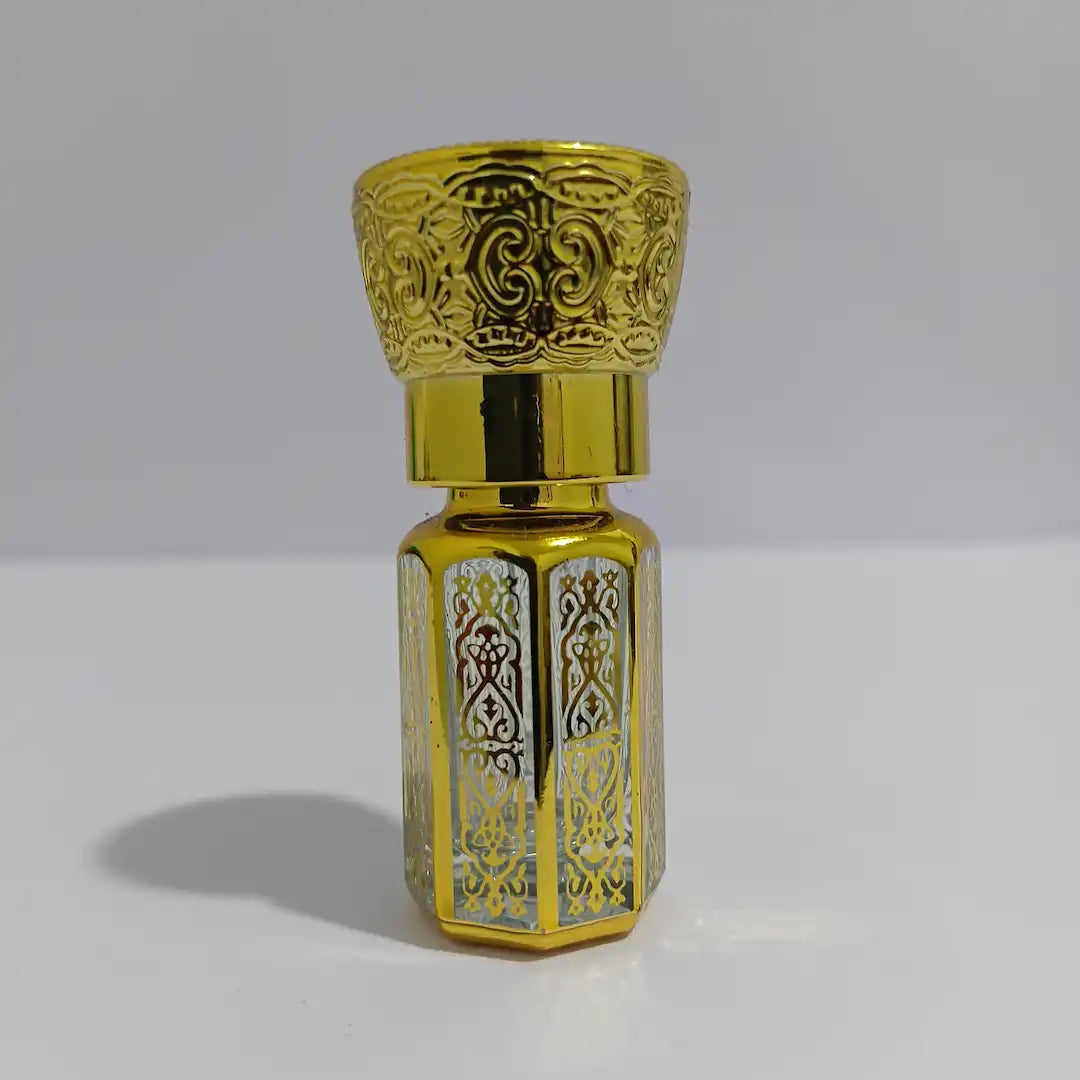 Mini Empty Attar Bottle 3ml – Gold & Black Decorative Styles