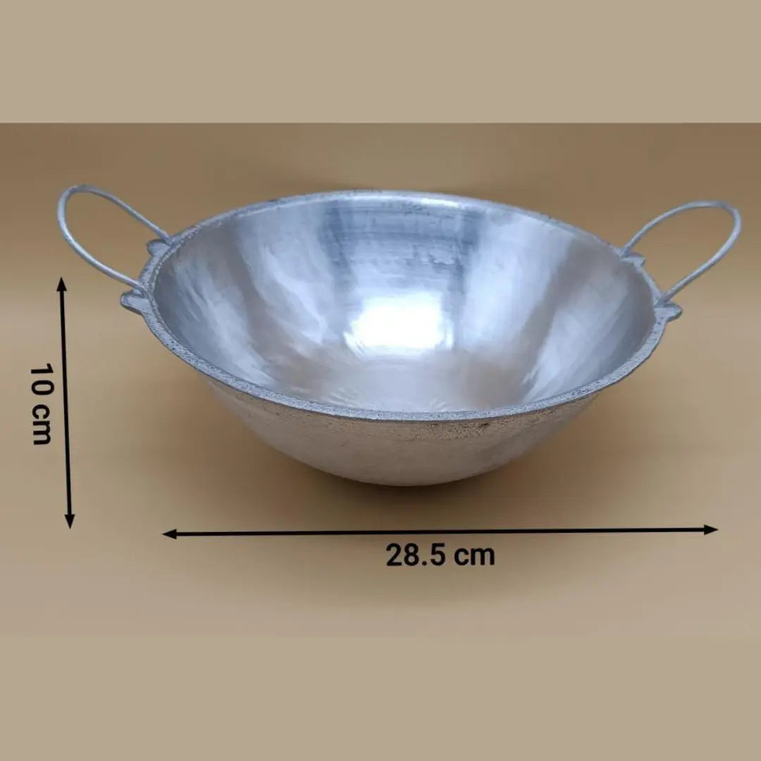 Aluminium Traditional Frying Pan (9 Sizes Available) – Heavy-Duty Sri Lankan Thachchi Kadai / Wok