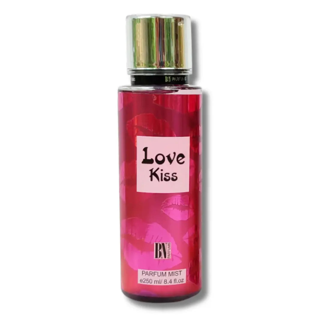 BN Perfumes Love Kiss – 250ML Parfum Body Mist | Sweet Fruity-Floral with Romantic Vibes