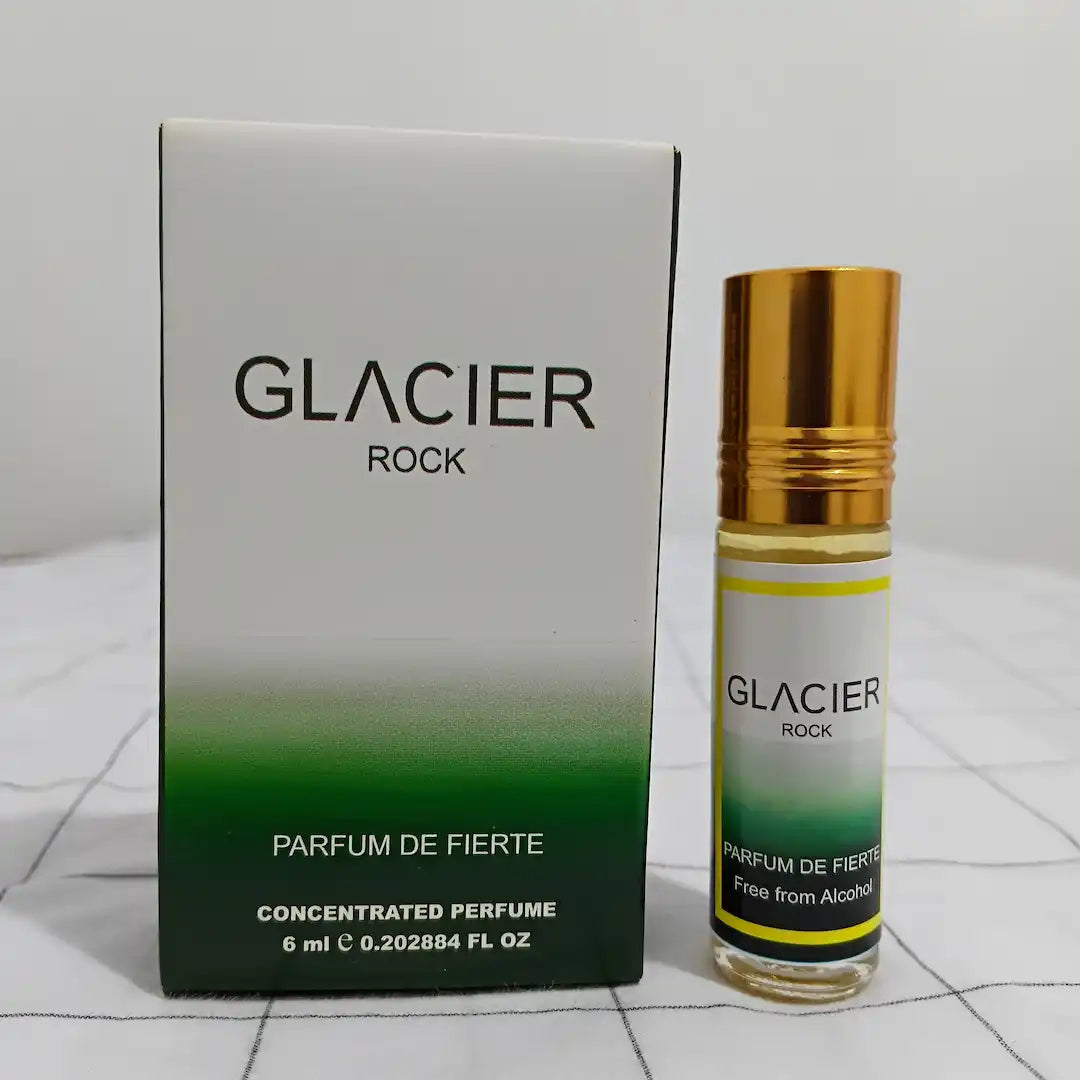 Glacier Rock 6ml Attar – Fresh Long Lasting Alcohol-Free Perfume Oil