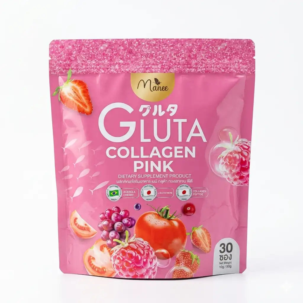 Manee Gluta Collagen Pink Dietary Supplement – 30 Sachets x 10g