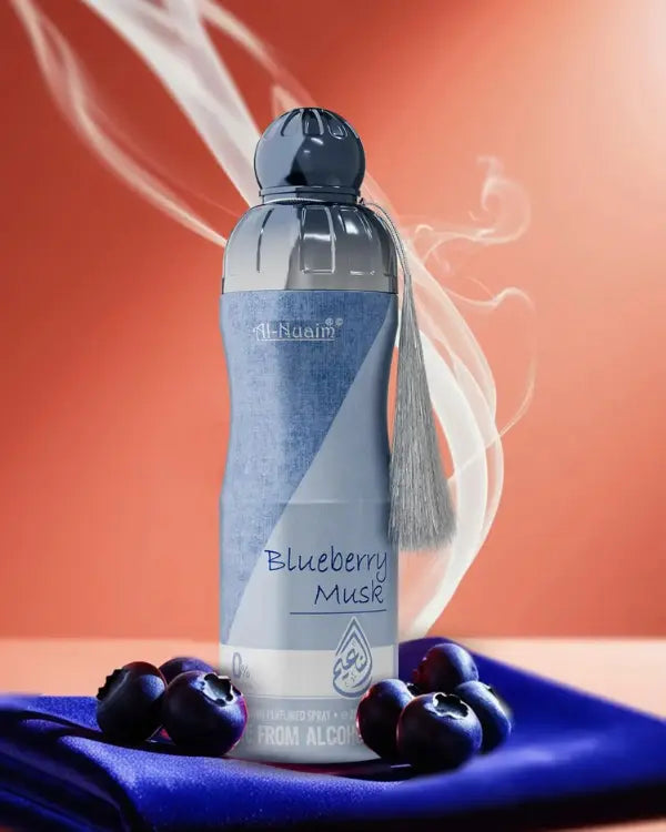 Al Nuaim Blueberry Musk – 200ML Perfumed Spray | Sweet Fruity Musk for Daily Freshness