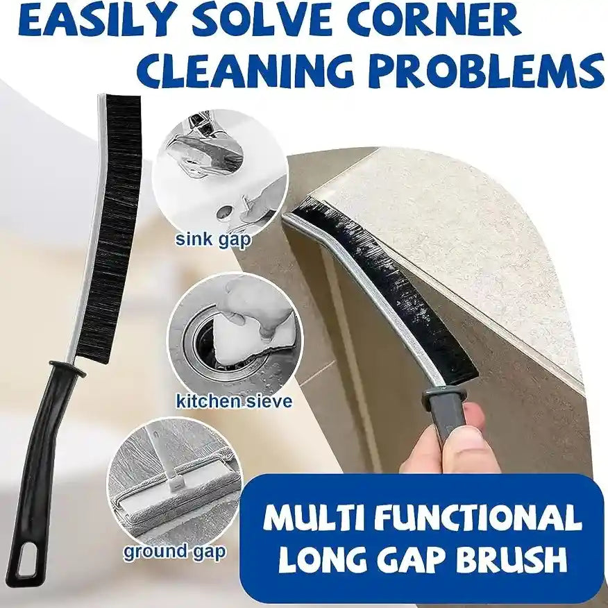 2-Piece Long Gap Cleaning Brush – Slim Crevice Cleaning Brush for Kitchen & Home