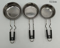 3-Piece Stainless Steel Camping Pan Set – Foldable Handles | 10.5cm, 11.5cm, 12.5cm